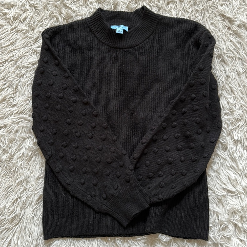 CeCe Crewneck Bobble Detail Sweater
